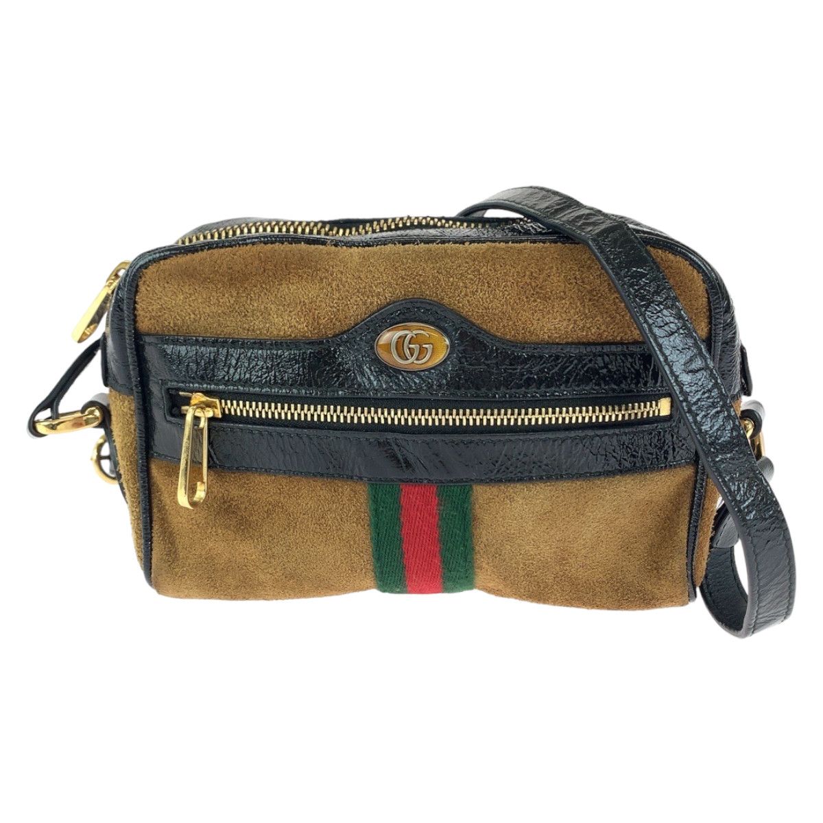 Gucci Gucci Gucci Ophidia Suede/Leather Shoulder Bag Pochette 573321 Leather Crossbody Bag 573321 in Very Good Condition Size ONE SIZE - 1 Thumbnail