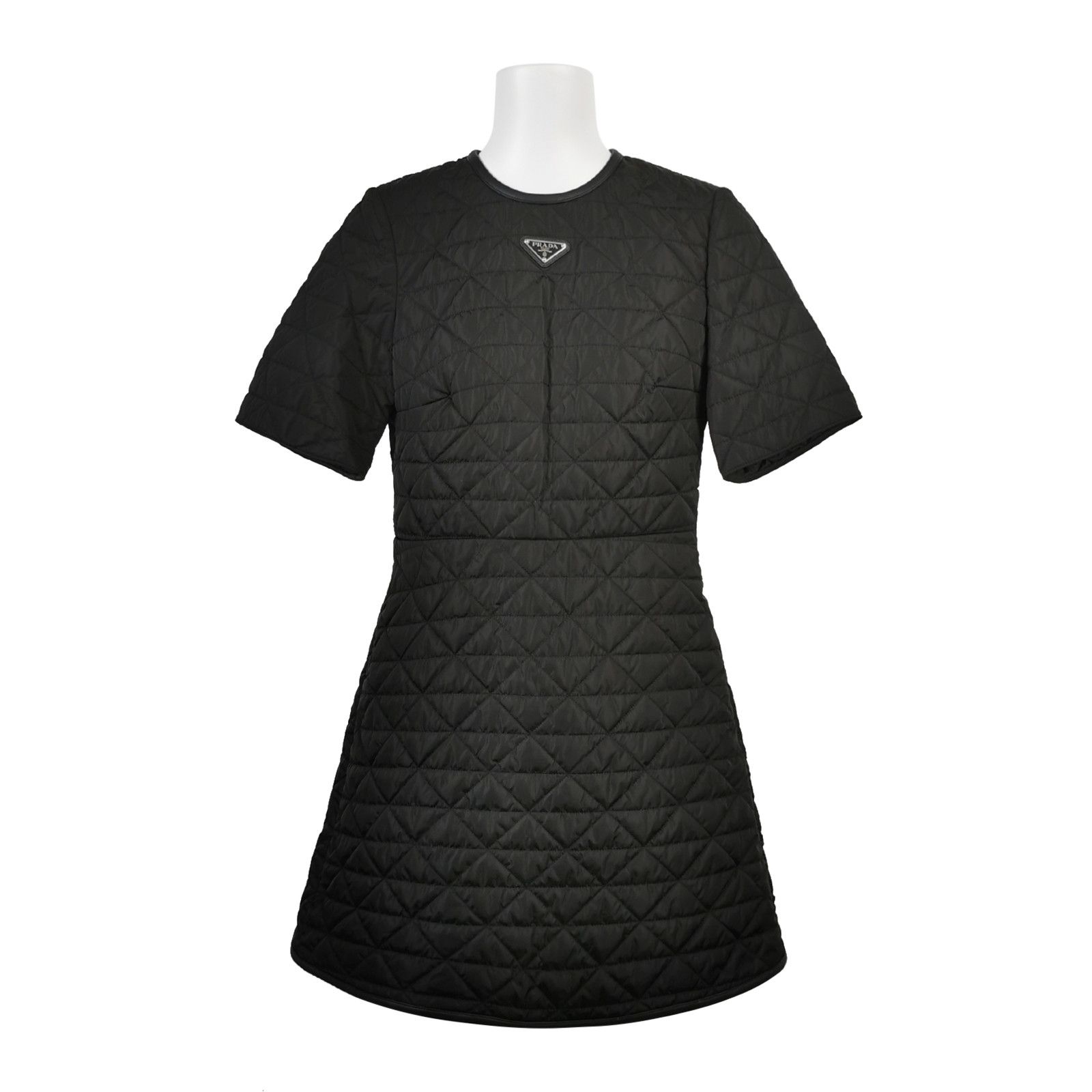 Prada Prada Quilted Triangle Logo Mini Dress Size 38 Size XS / US 0-2 / IT 36-38 - 1 Thumbnail