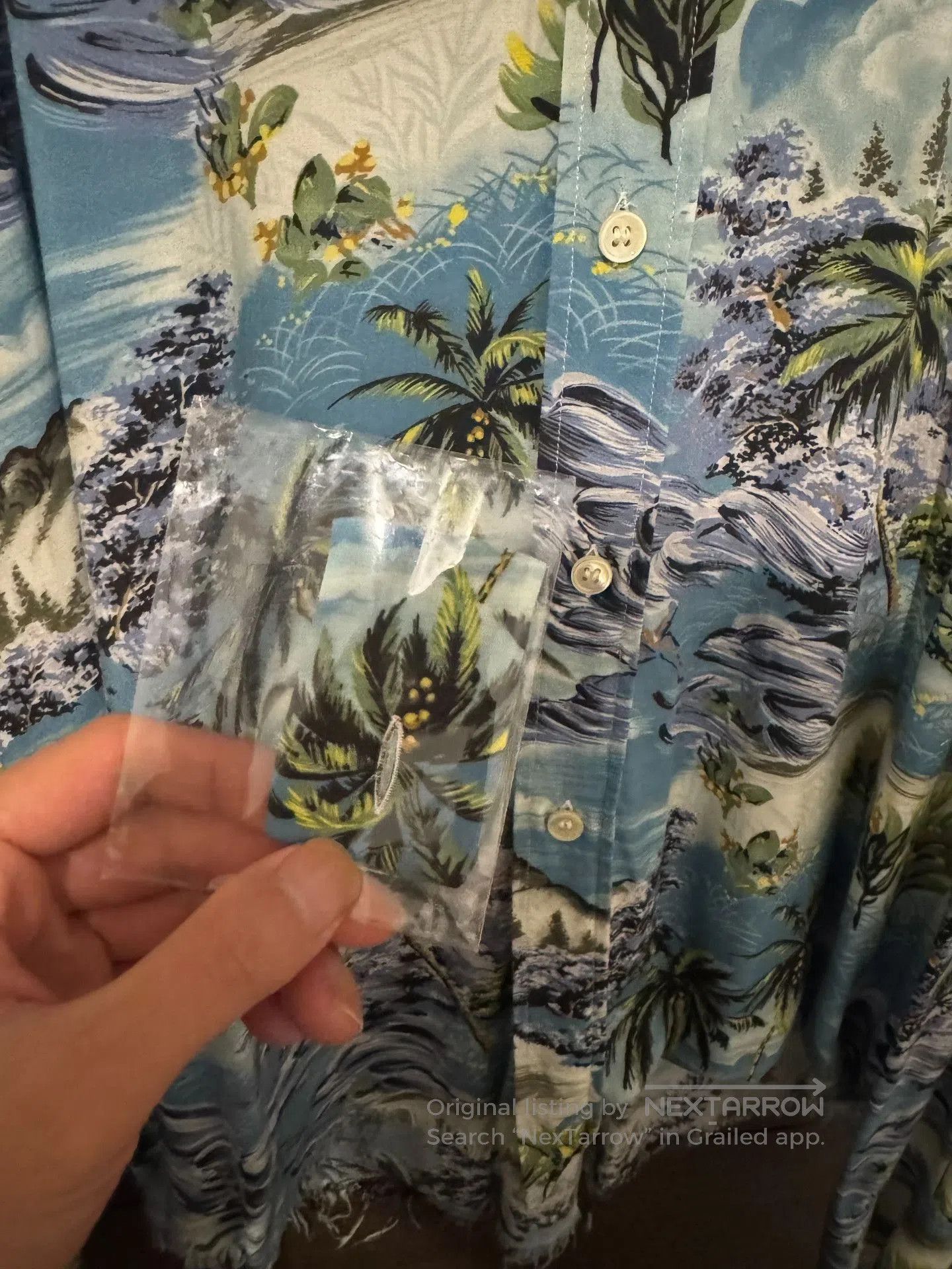 Saint Laurent Paris Saint Laurent 16SS Palm Tree Wave Shirt. Size US XXS / EU 40 - 4 Thumbnail