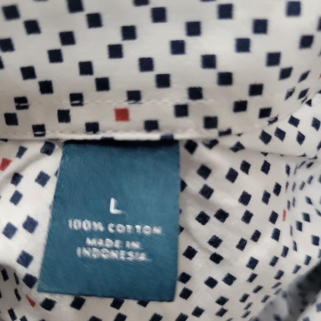 Perry Ellis Perry Ellis Men's Button-Up Short Sleeves Shirt Large Size US L / EU 52-54 / 3 - 8 Thumbnail