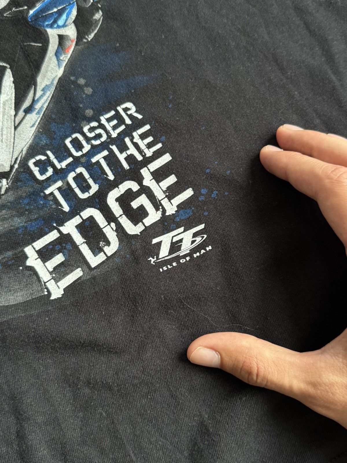 Vintage Vintage moto Racer TT closer to the edge black t-shirt Size US L / EU 52-54 / 3 - 5 Thumbnail