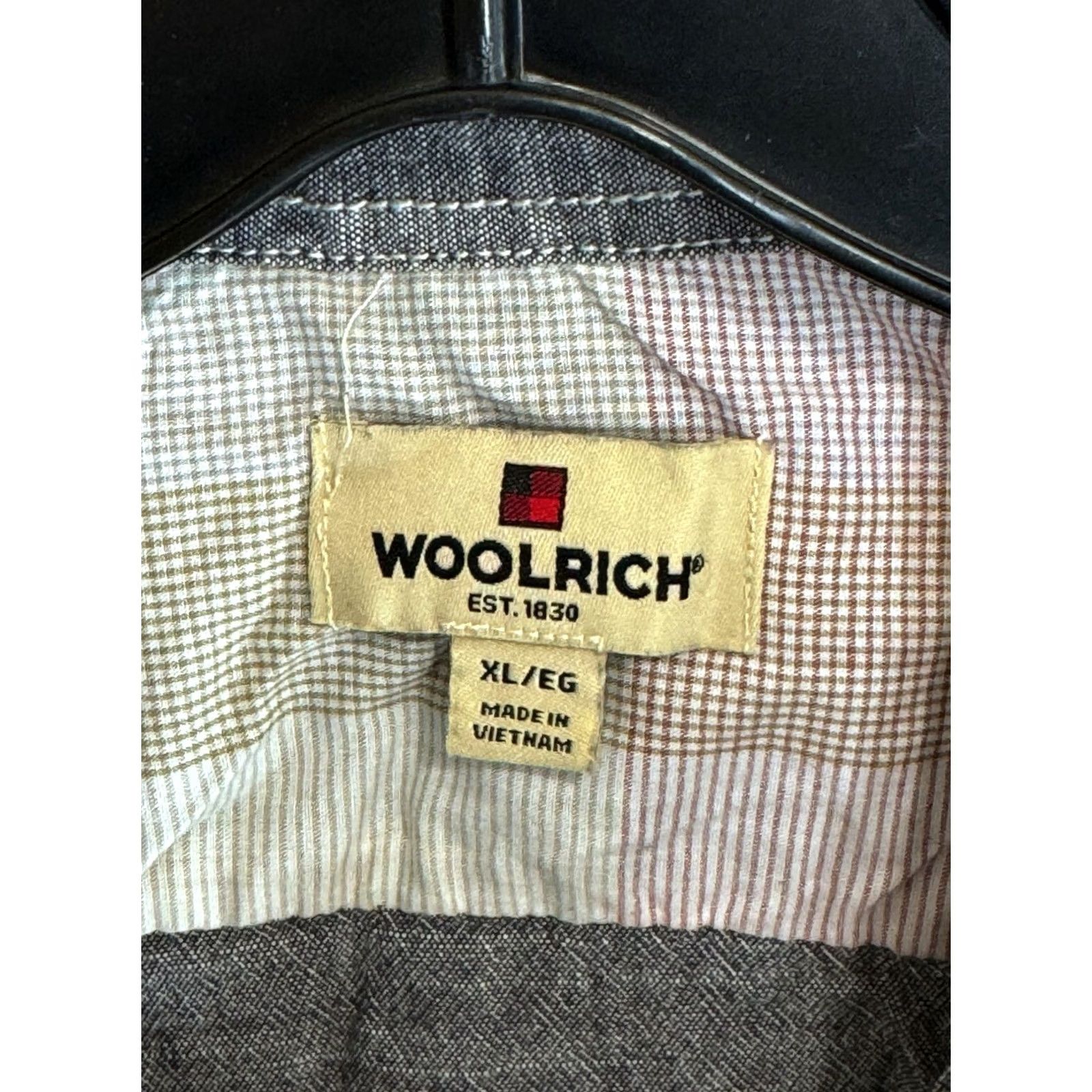 Vintage Woolrich Shirt Gray SHORT SLEEVE BUTTON UP XL Slim Extra Large Mens Size US XL / EU 56 / 4 - 6 Thumbnail
