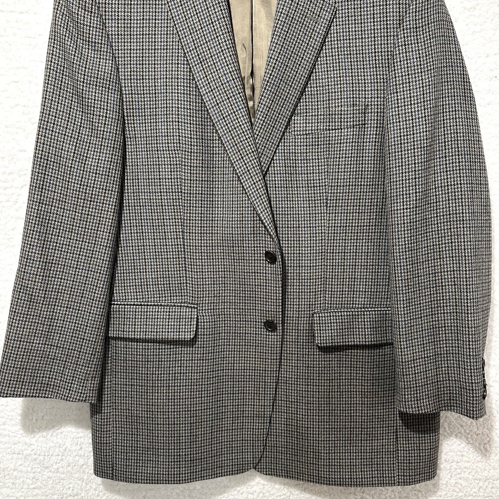 Ralph Lauren VINTAGE Polo Ralph Lauren Sport Houndstooth 100% Lambs Wool Blazer Jacket 44L Mens Brown Wool Button Lined Coat Size US XXL / EU 58 / 5 - 6 Thumbnail