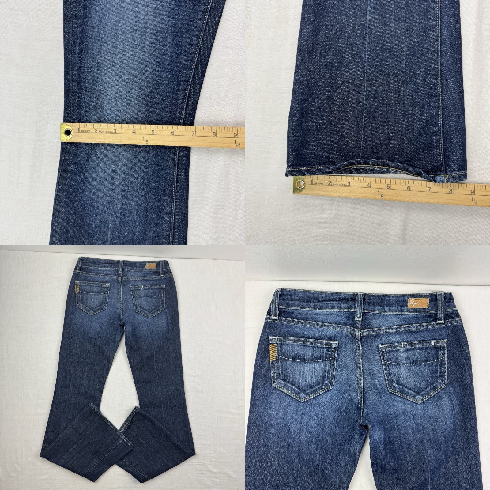 Paige VINTAGE Paige Jeans Womens Bootcut 26 Low Waist Blue Hipster Hippie USA Vtg 32.5in Inseam Jeans Womens Size 26" / US 2 / IT 38 - 9 Thumbnail