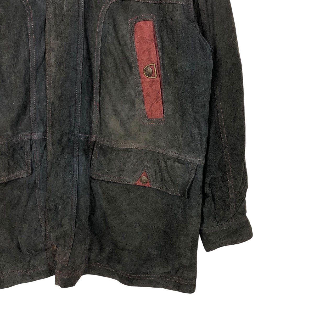 Japanese Brand × Vintage 📌Vintage Worker Hunting Leather Jacket Conceria Egeria Size US M / EU 48-50 / 2 - 6 Thumbnail
