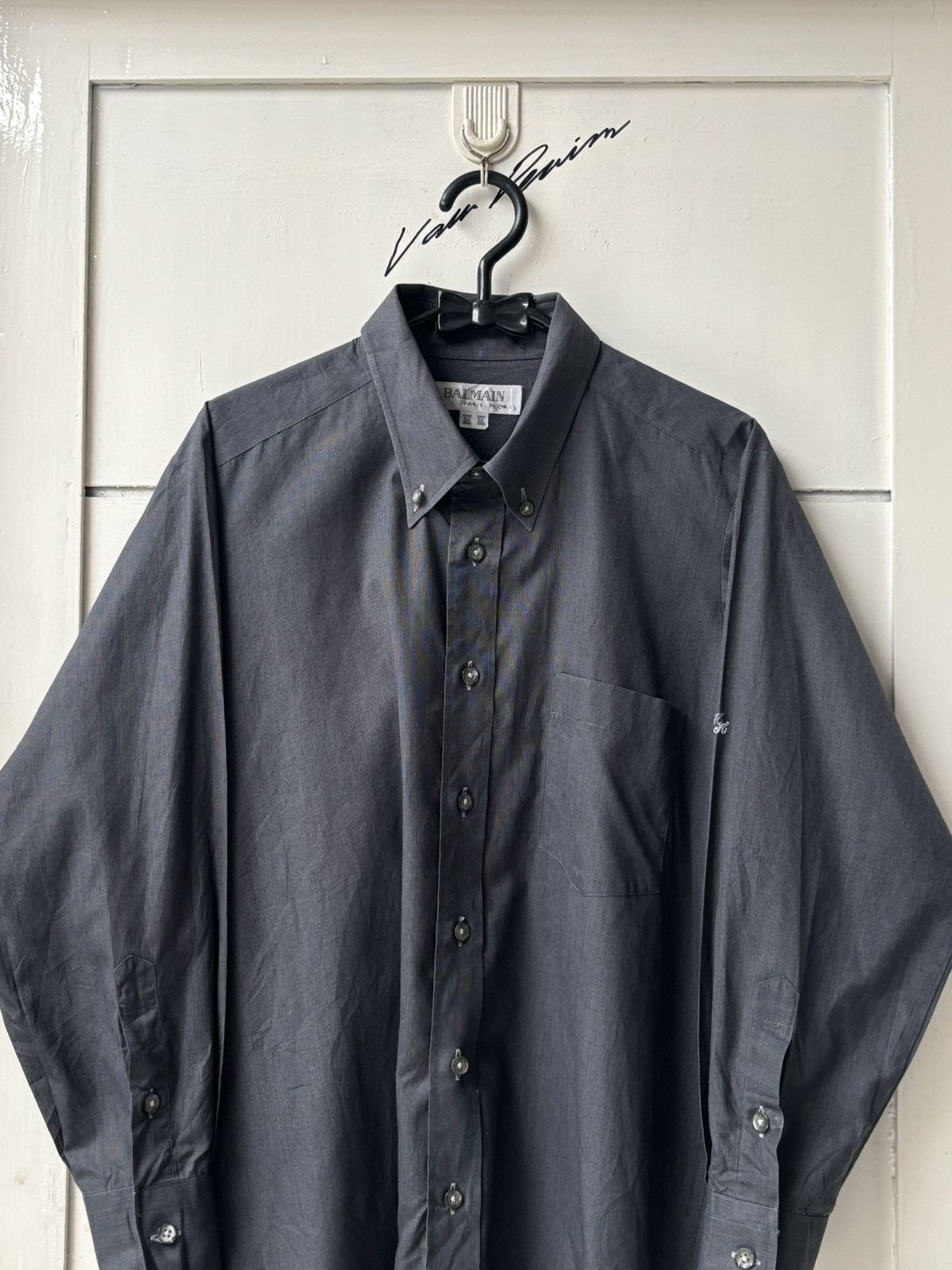 Balmain BALMAIN PARIS Grey Shirt Size US M / EU 48-50 / 2 - 2 Thumbnail