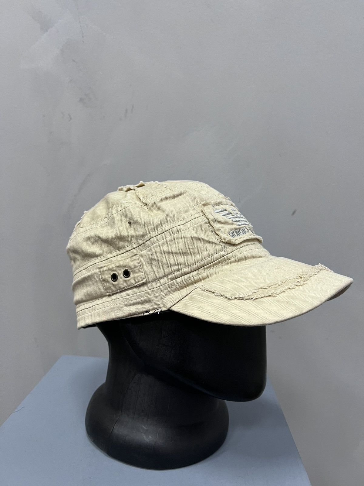 Emporio Armani × Le Grande Bleu (L.G.B.) Emporio Armani Extra Rare Archival DISTRESSED CAP HAT Size ONE SIZE - 2 Thumbnail