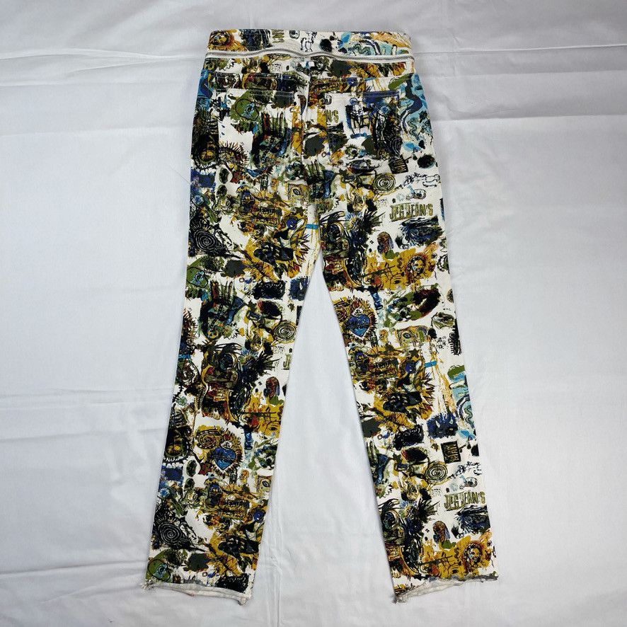 Jean Paul Gaultier SS2000 Jean Paul Gaultier Basquiat Print Jeans Pants Vintage Size US 32 / EU 48 - 2 Thumbnail