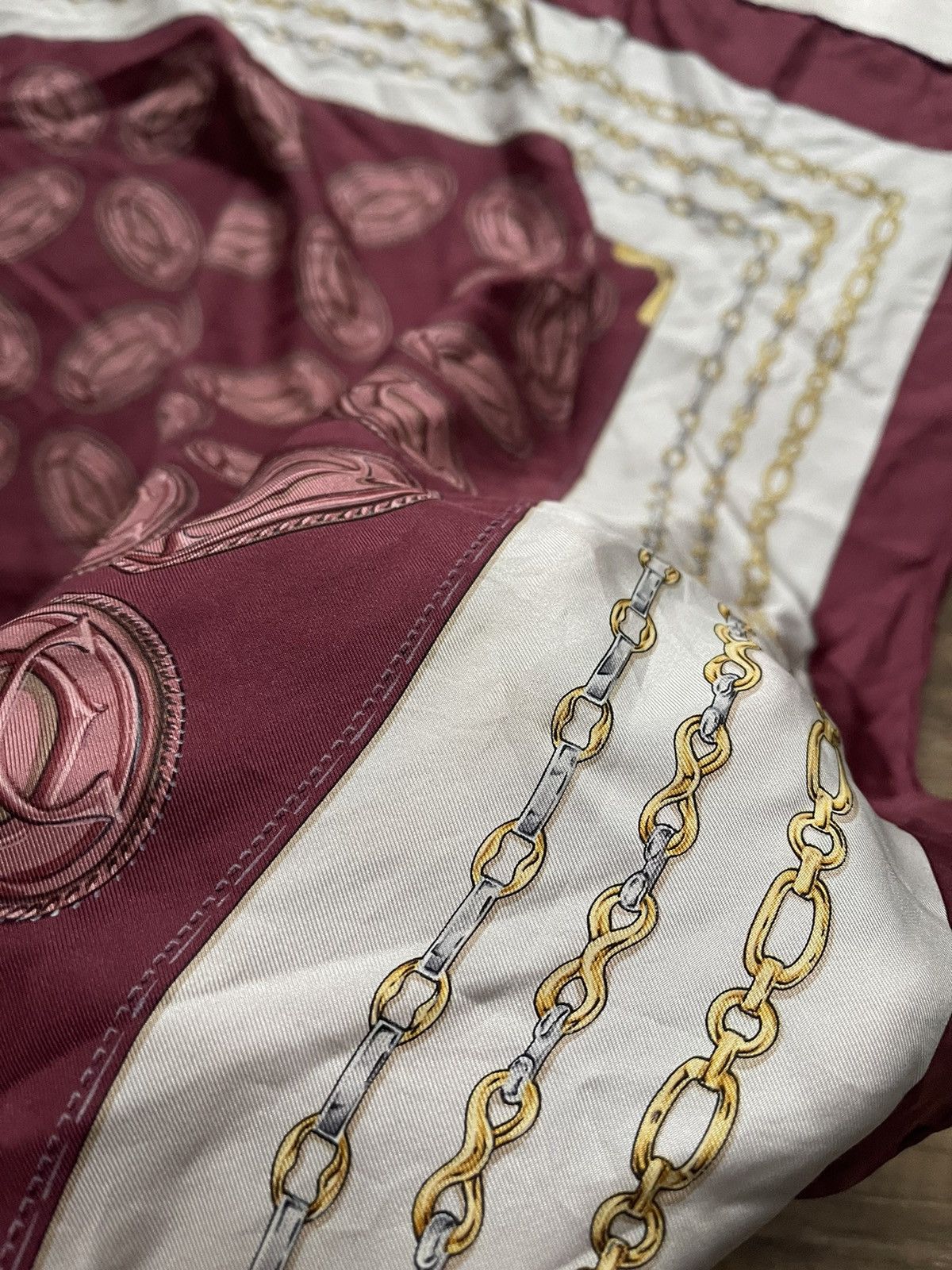 Cartier Must de Cartier Vintage Silk Scarf 90s Italy Size ONE SIZE - 16 Thumbnail