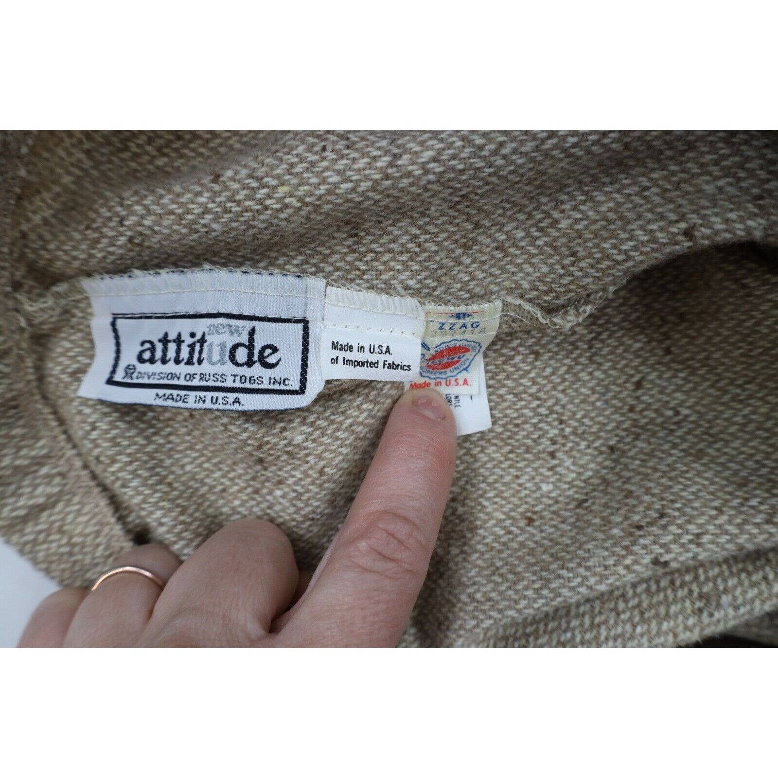 Vintage Vintage 70s Streetwear Rainbow Fleck Wool Tweed Skirt Size 38" / US 16 / IT 52 - 5 Thumbnail