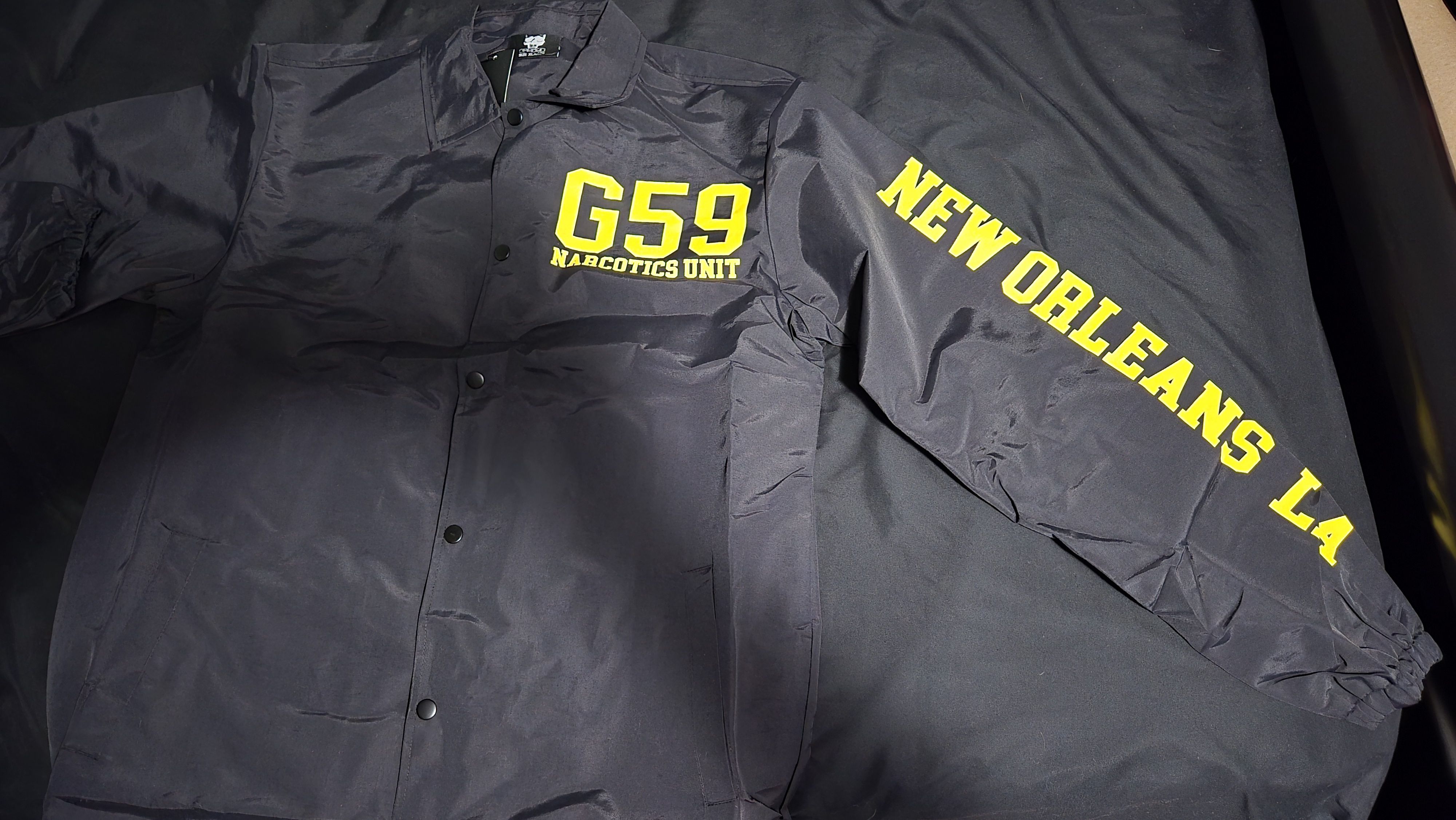 G59 Black Narcotics Coach Jacket