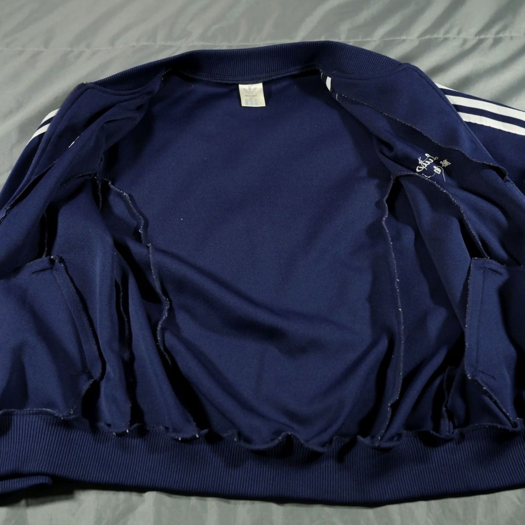 Adidas VINTAGE Adidas Jacket Mens XL Blue White Track 70s Sherwood Zip Size US XL / EU 56 / 4 - 6 Thumbnail