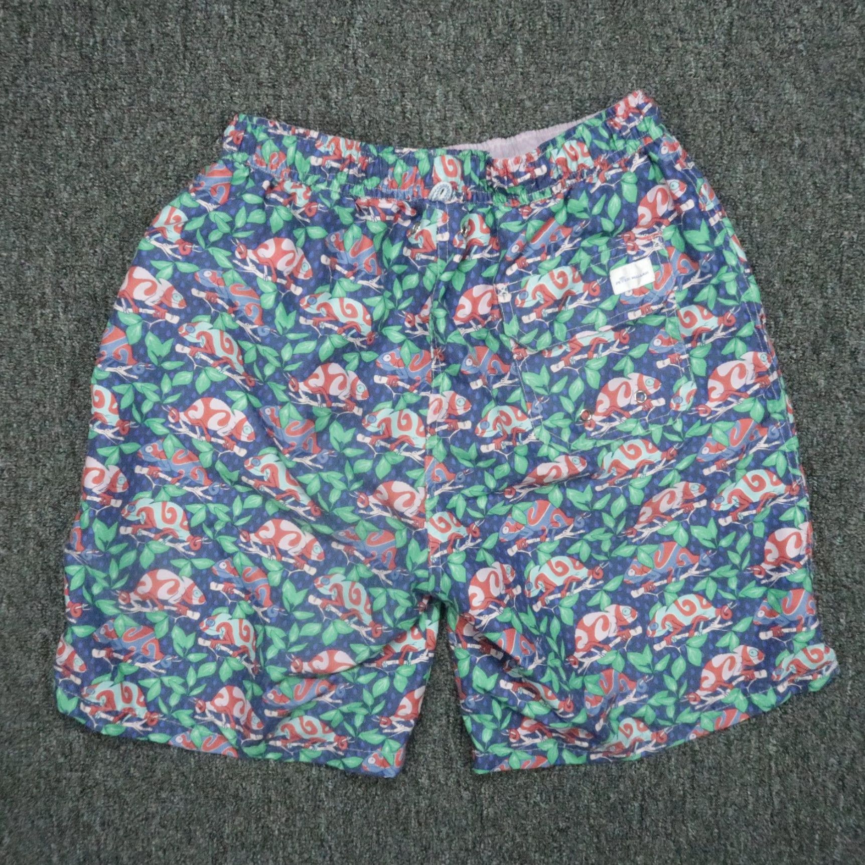 Peter Millar Peter Millar Swim Trunks Mens Medium Blue Green Karma Chameleon Lined Shorts Size US 31 - 3 Thumbnail