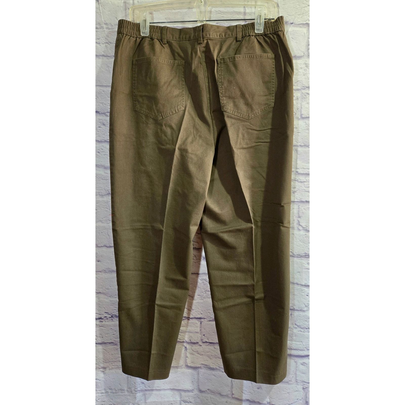 Other Ruby Rd. Brown Flat Front Ankle Pants 12 Lightweight Stretch Size 34" / US 12 / IT 48 - 2 Thumbnail