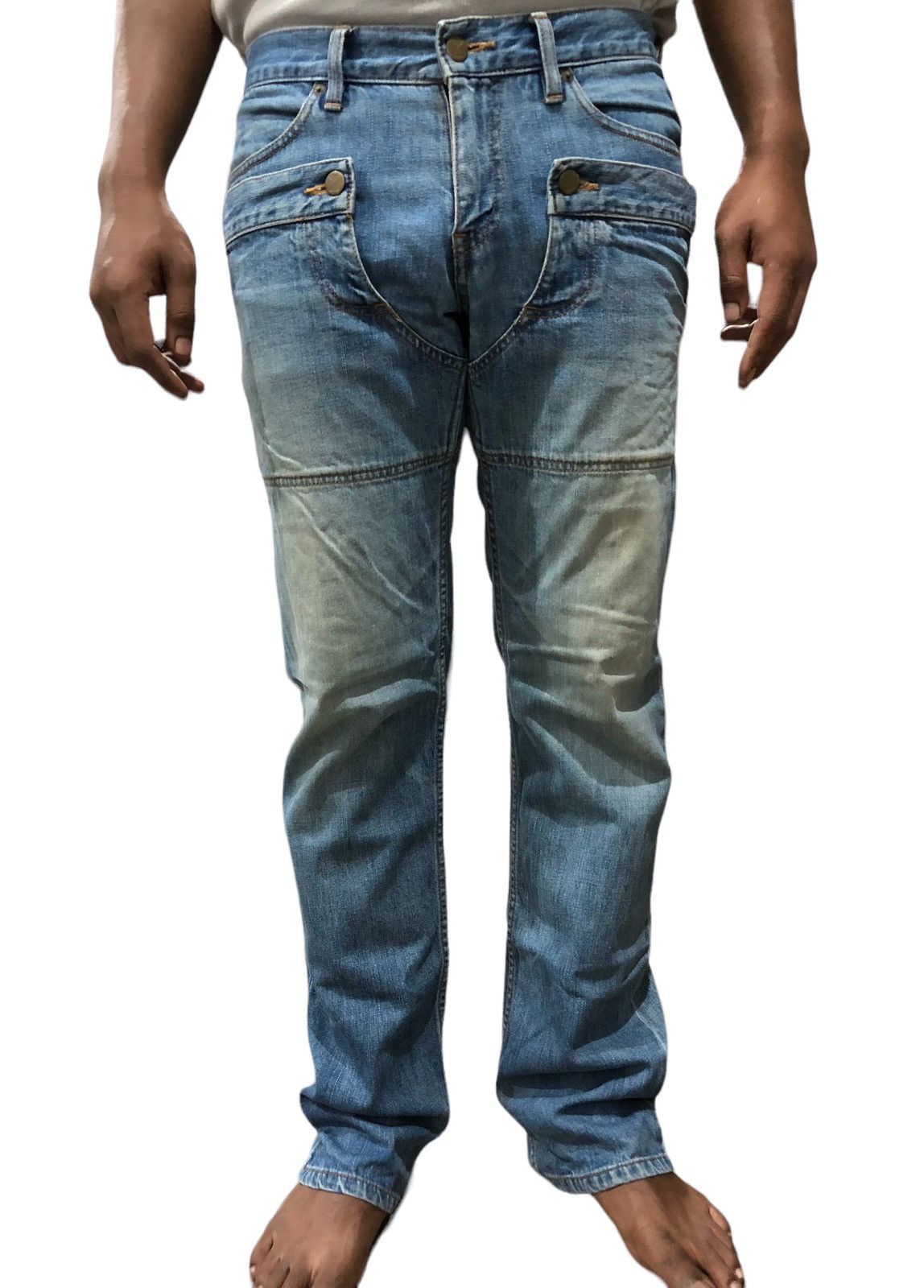 Final Home ISSEY MIYAKE FINAL HOME DENIM JEANS MULTI POCKET Size US 33 - 18 Thumbnail