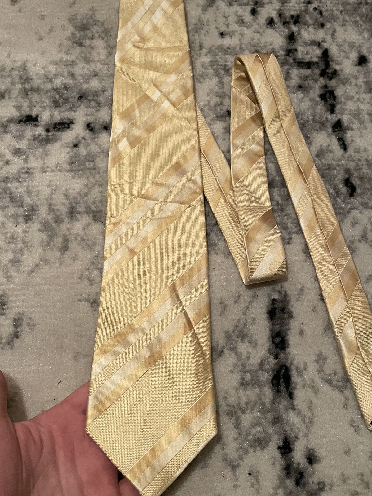 Balmain × Designer Balmain Paris Tie New Very Beatiful Color Way Gold Designer Size ONE SIZE - 3 Thumbnail