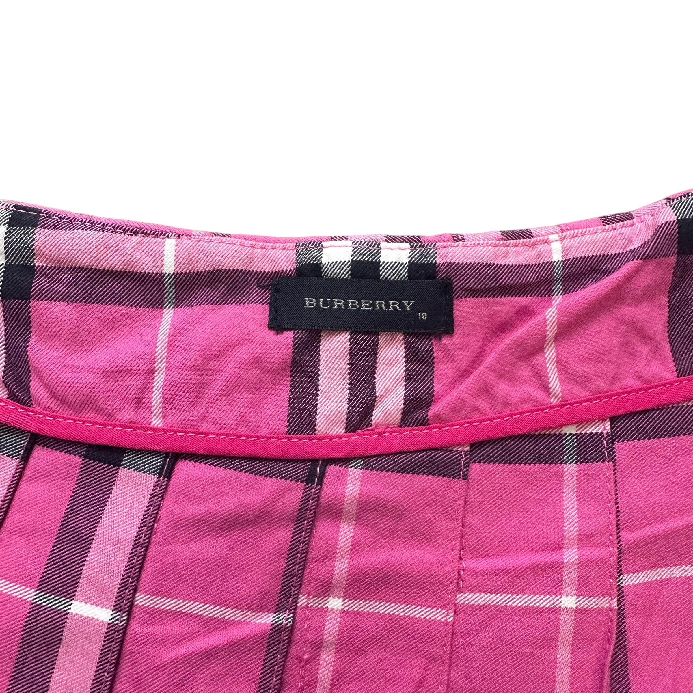 Burberry C.W.F Pink Nova Check Mini Skirt #A5-0111