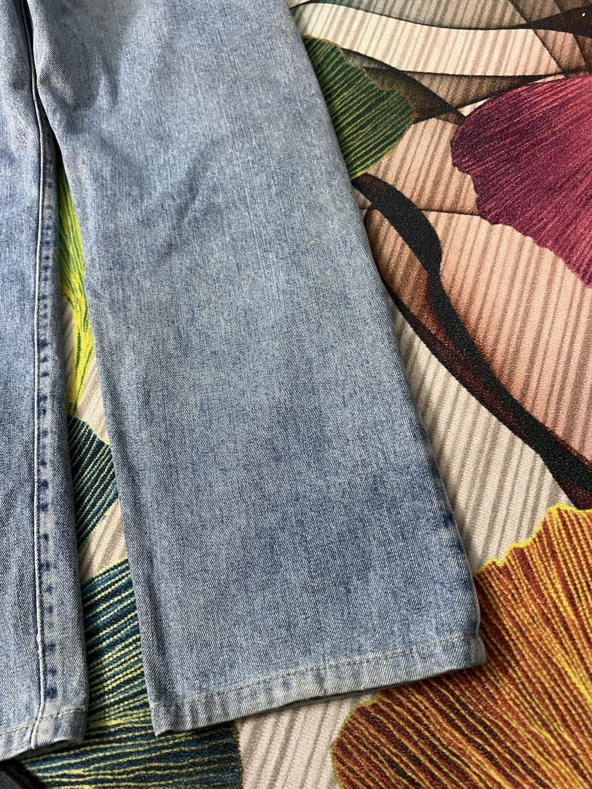 Japanese Brand 💥90’s Vintage Bobson Pro Distress Light Wash Jean Size US 28 / EU 44 - 15 Thumbnail