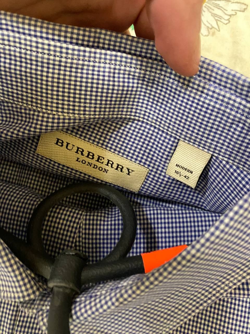 Burberry Burberry London Long Shirt Men's Medium Blue Check Plaid M Size US M / EU 48-50 / 2 - 3 Thumbnail
