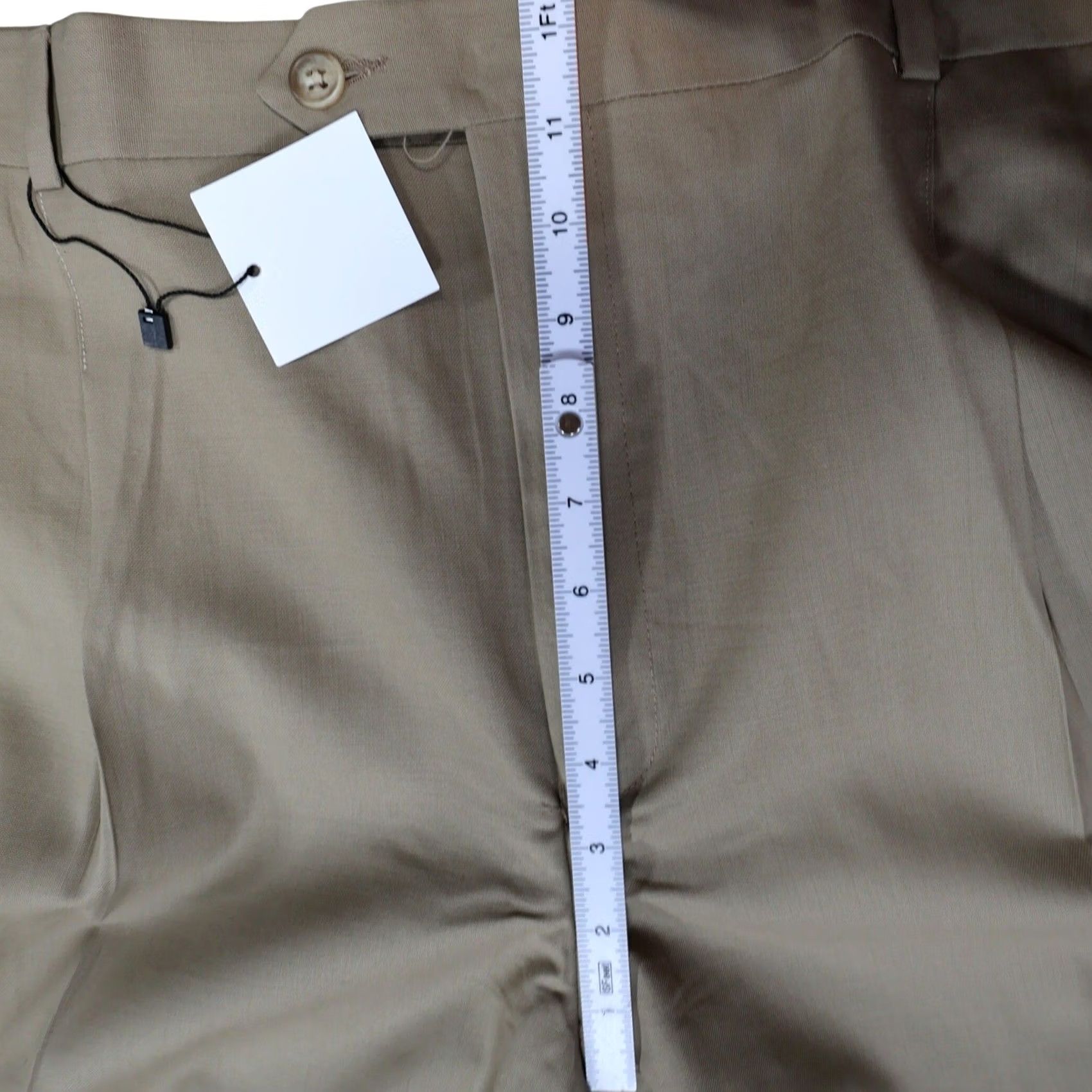 Ralph Lauren Lauren Ralph Lauren Mens Dress Pants 44x32 Tan Wool Pleated Excellent Super 100s Size US 44 / EU 60 - 6 Thumbnail