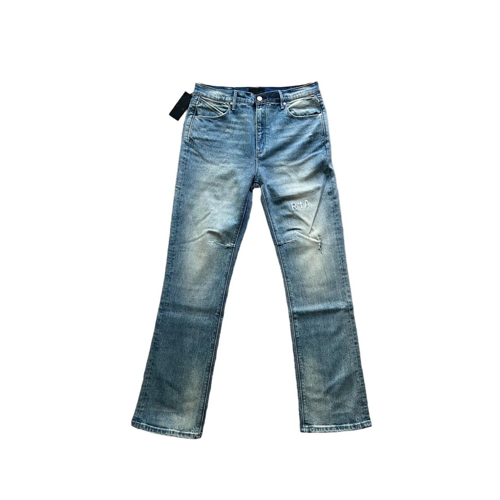 Rta RtA Mens Wash Flared Skinny Jeans Blue $245 Size 33/32 Size US 33 - 1 Thumbnail