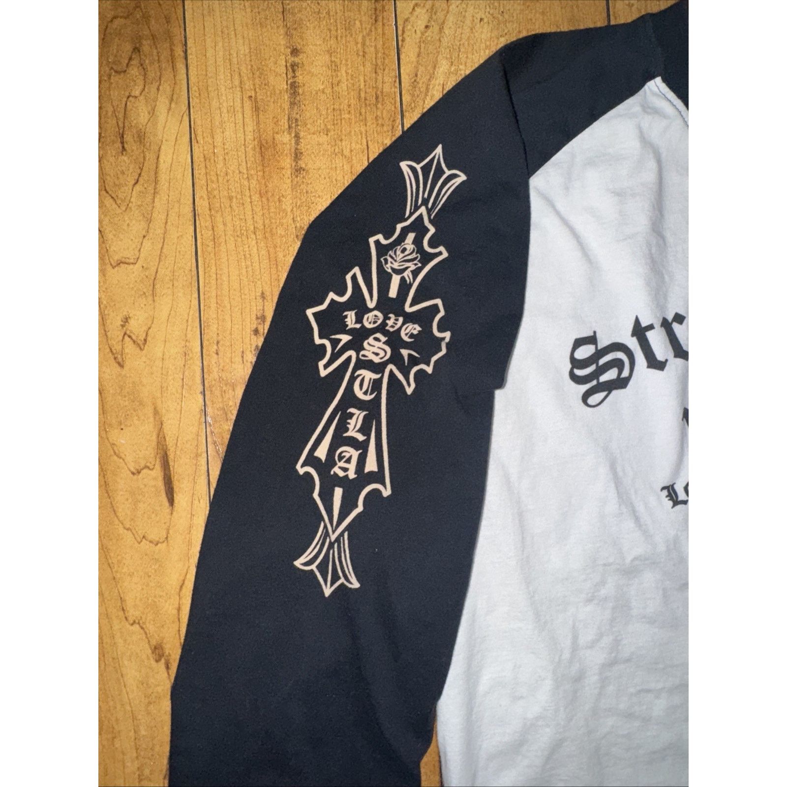 Hypebeast × Vintage Street Saint 3/4 Sleeve T-Shirt White XL 21x28 Size US XL / EU 56 / 4 - 4 Thumbnail