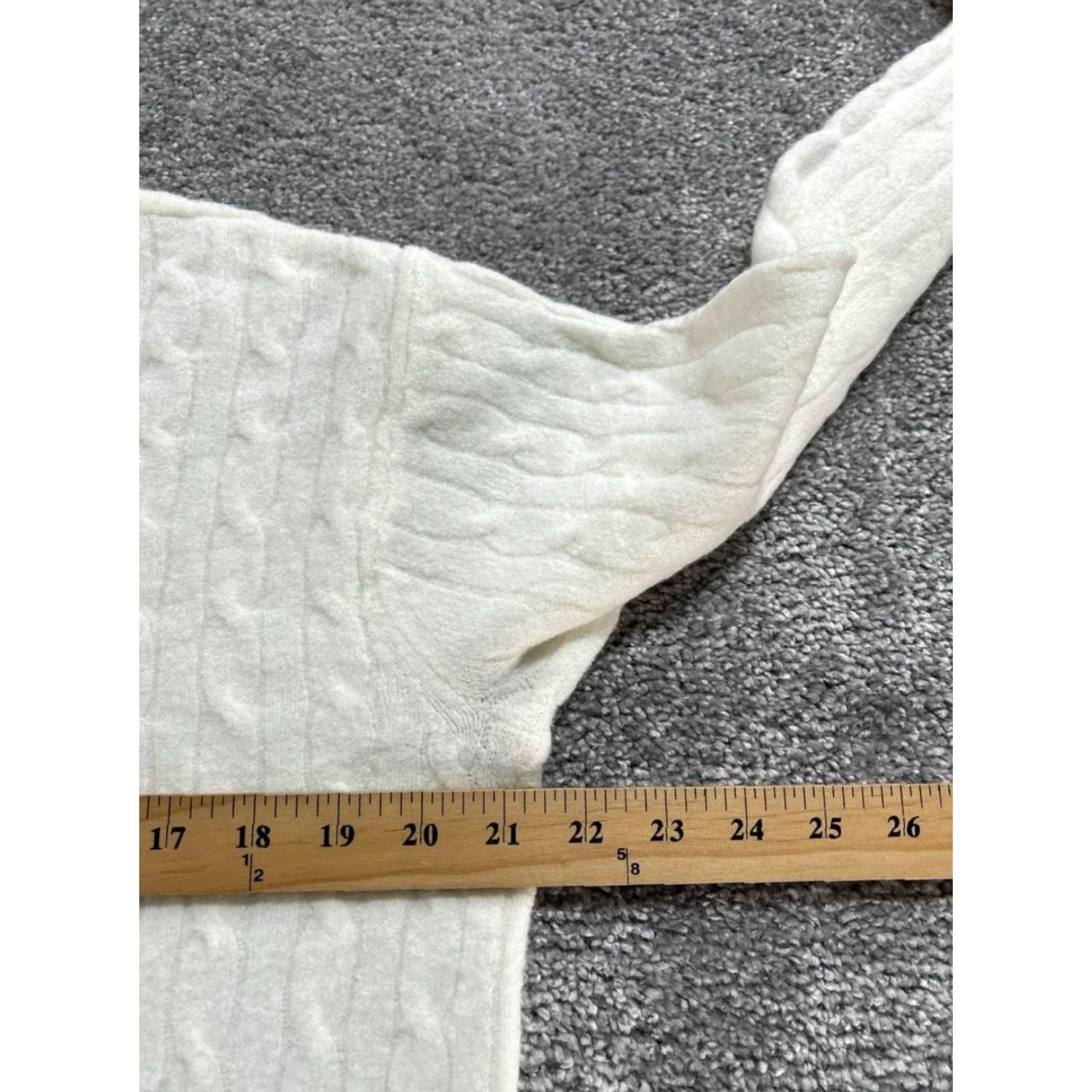 J.Crew J.Crew Sweater Womens Large White Cable Knit Pullover New Shirt Pullover Mens? Size L / US 10 / IT 46 - 7 Thumbnail