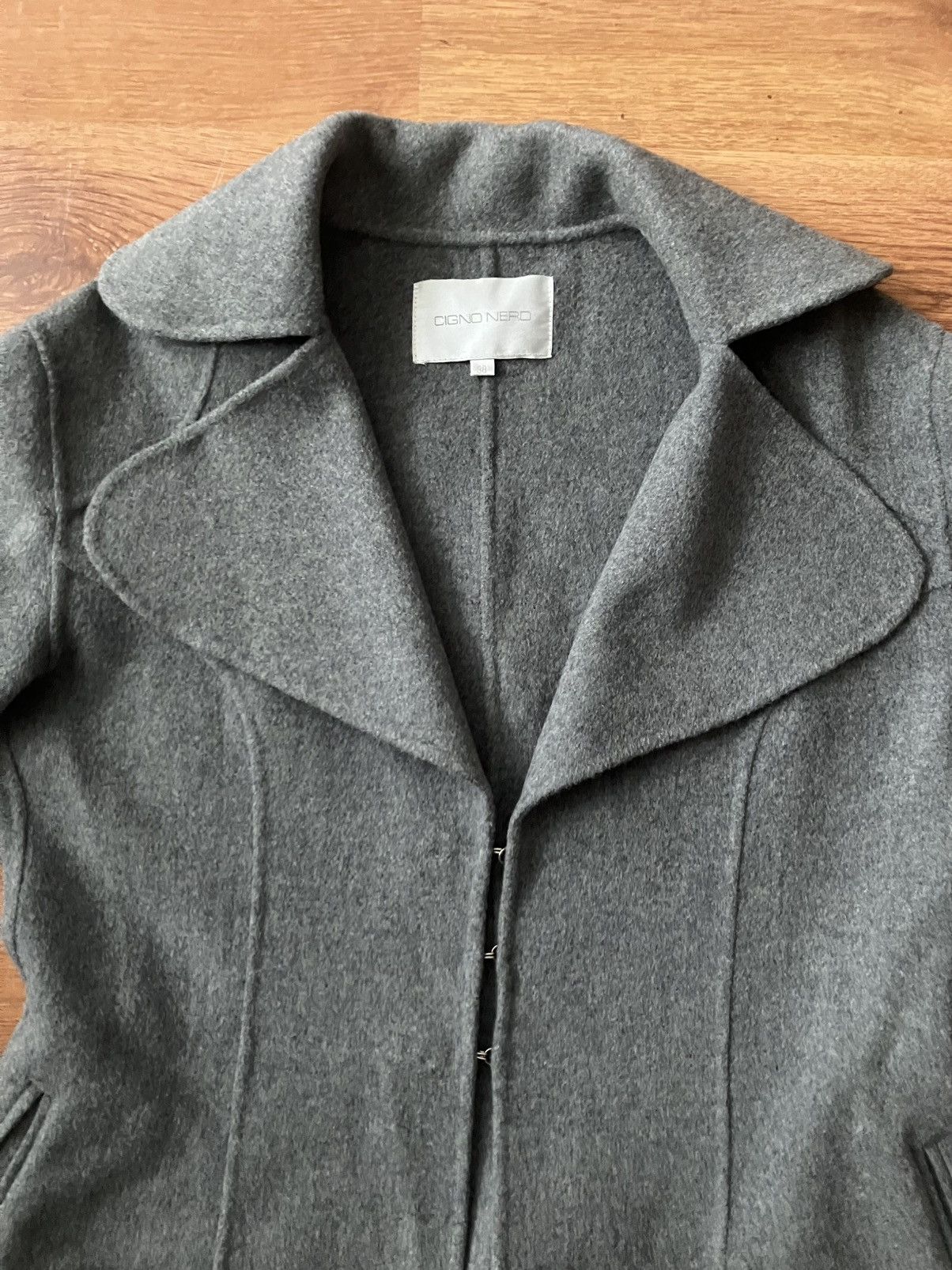 Vintage Grey Vintage Cigno Nero Coat Wool Casual Flared Size M / US 6-8 / IT 42-44 - 2 Thumbnail