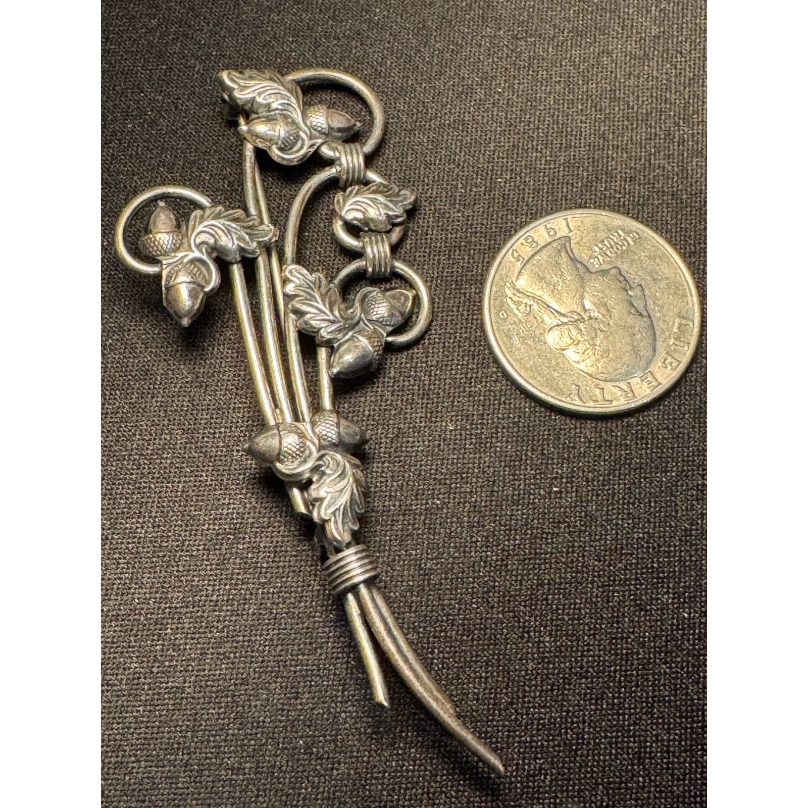 Other Vintage Danecraft Sterling Silver Acorn Brooch Size ONE SIZE - 3 Thumbnail