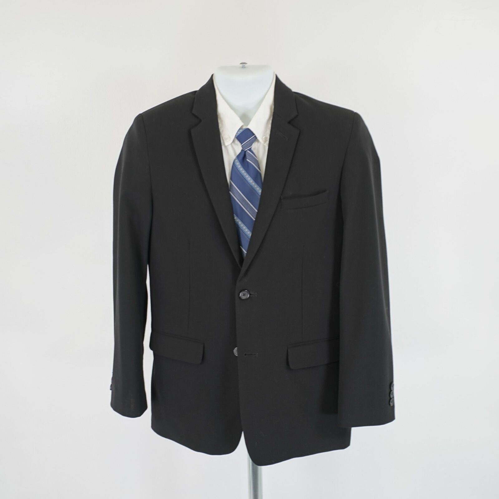 Van Heusen Boys Van Heusen Flex 3 Piece Suit W/ 2 Clip On Ties 20R Blac Size 34S - 6 Thumbnail