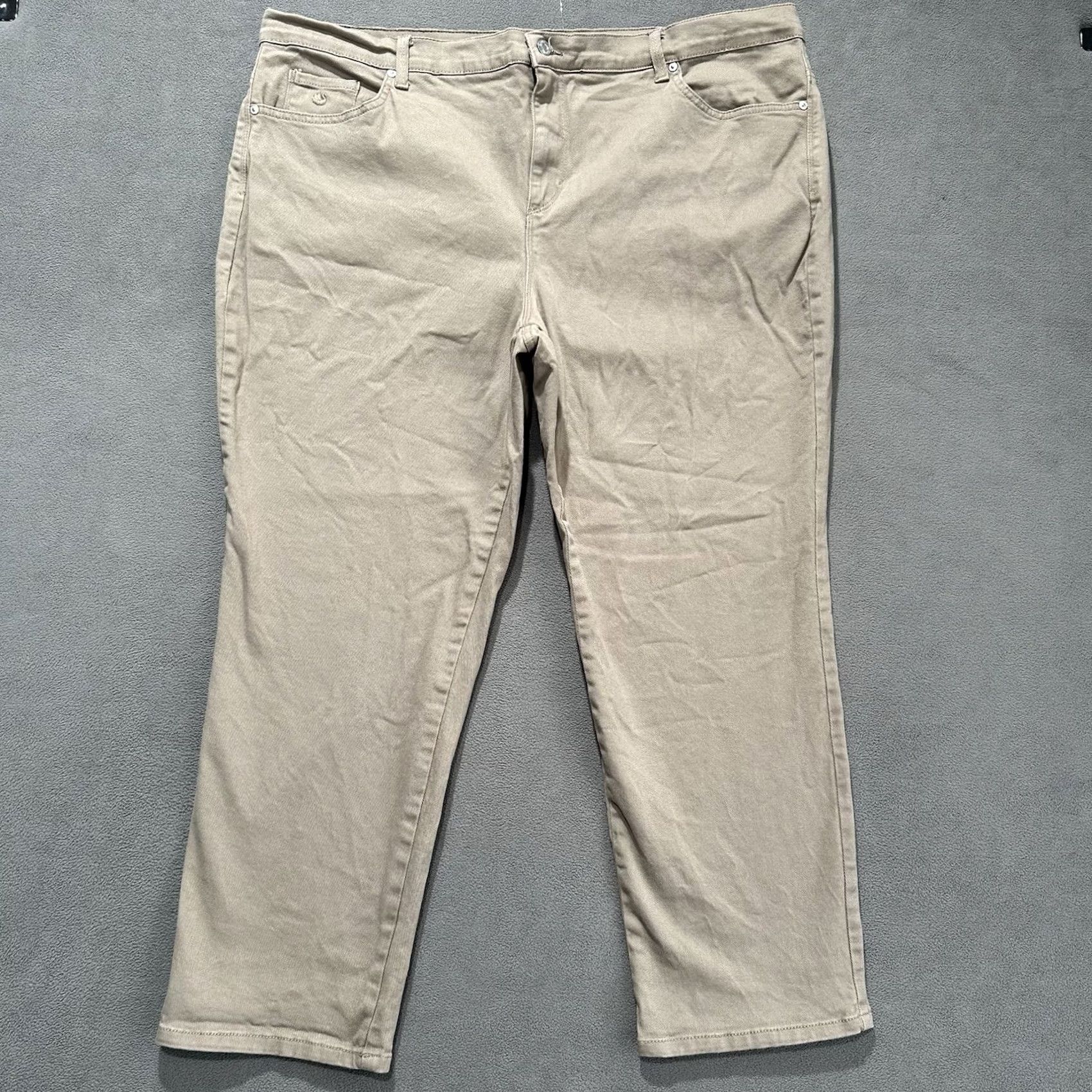 Gloria Vanderbilt Gloria Vanderbilt Jeans Womens 22W Short Brown High Waist Amanda Tapered EUC Size 40" / US 18 - 2 Thumbnail