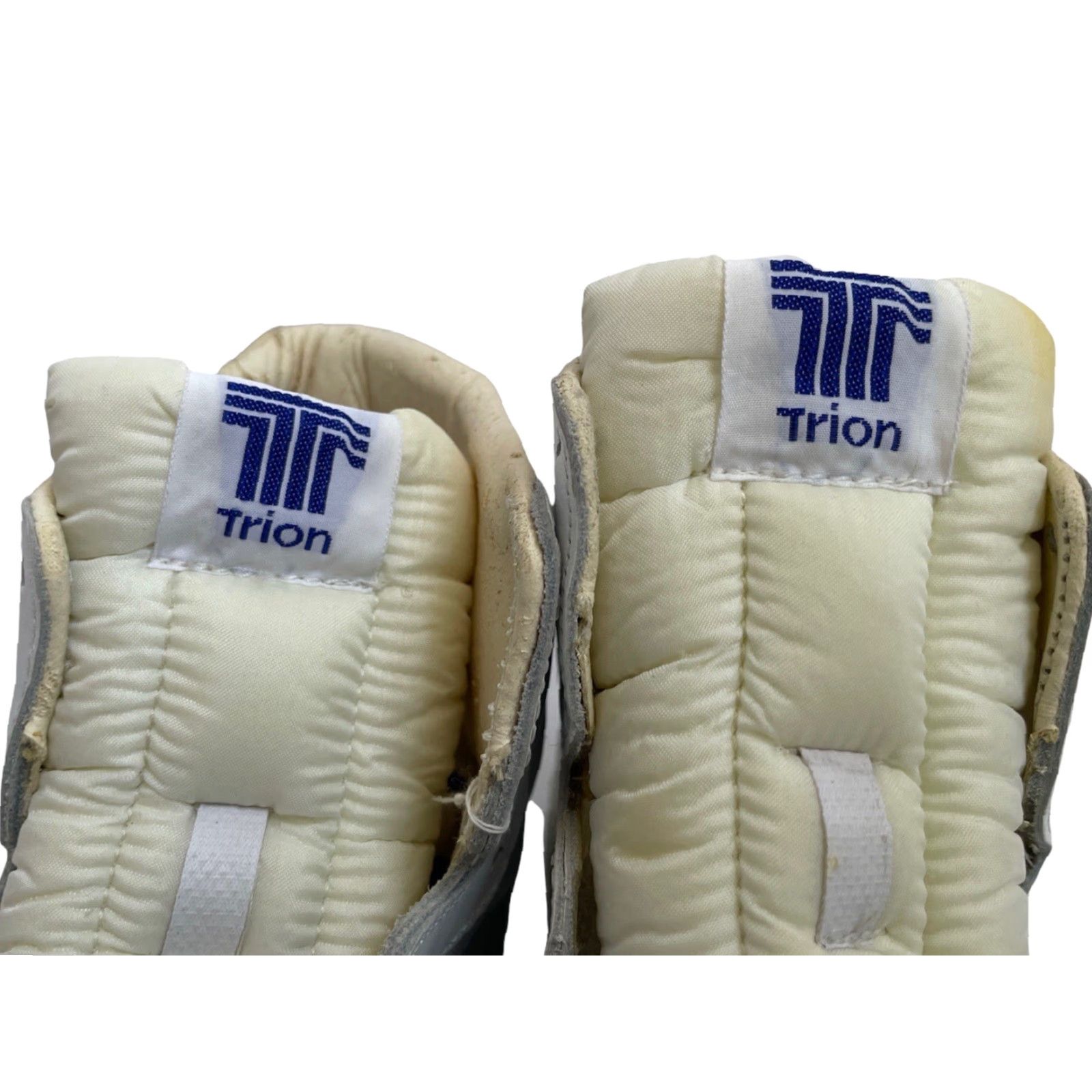 Vintage VINTAGE Trion High Top Basketball Shoes Sneakers Mens 8 Deadstock NIB 80s White Leather Upper Blue Detail Sneakers Mens Size US M / EU 48-50 / 2 - 4 Thumbnail
