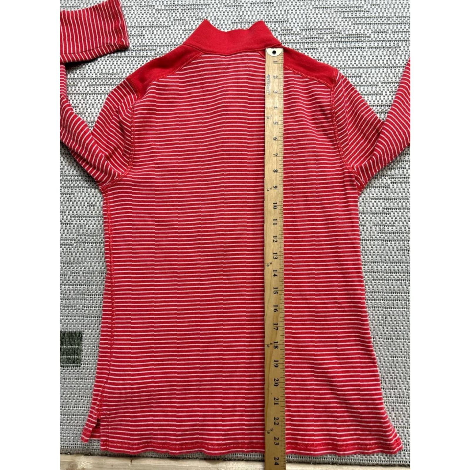 Ralph Lauren Lauren Ralph Lauren Sweater Womens Large Red Cotton Knit Half Zip Shirt Size L / US 10 / IT 46 - 7 Thumbnail