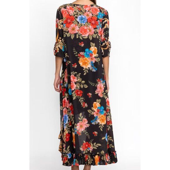 Johnny Was Johnny Was Royal Long Ruffle Kimono Size M / US 6-8 / IT 42-44 - 2 Thumbnail
