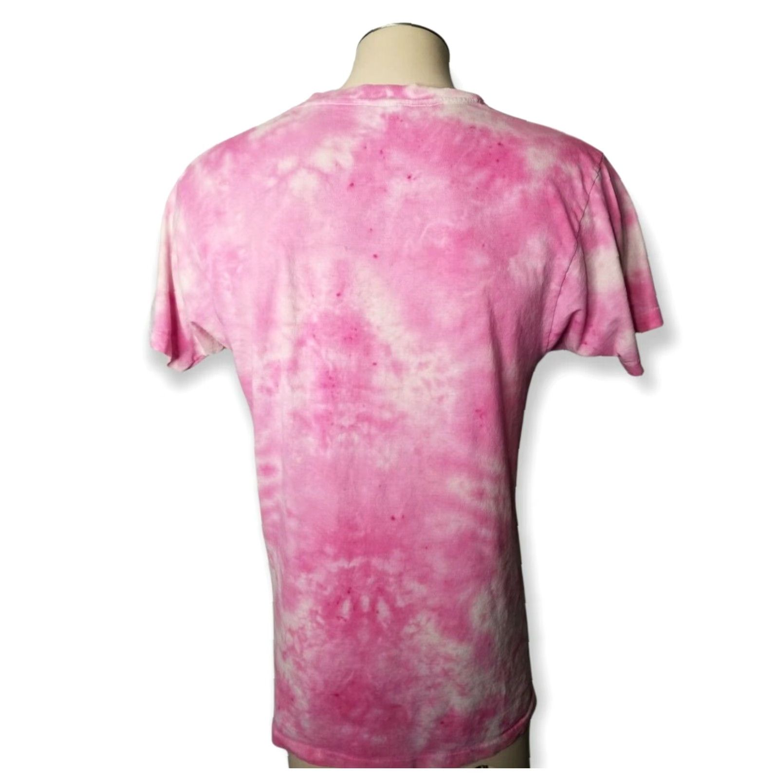 Hanes VINTAGE Hanes T-Shirt Mens L V-Neck Tie Dye Short Sleeve 70s 80s Pink Cotton Regular Size L Mens Size US L / EU 52-54 / 3 - 2 Thumbnail