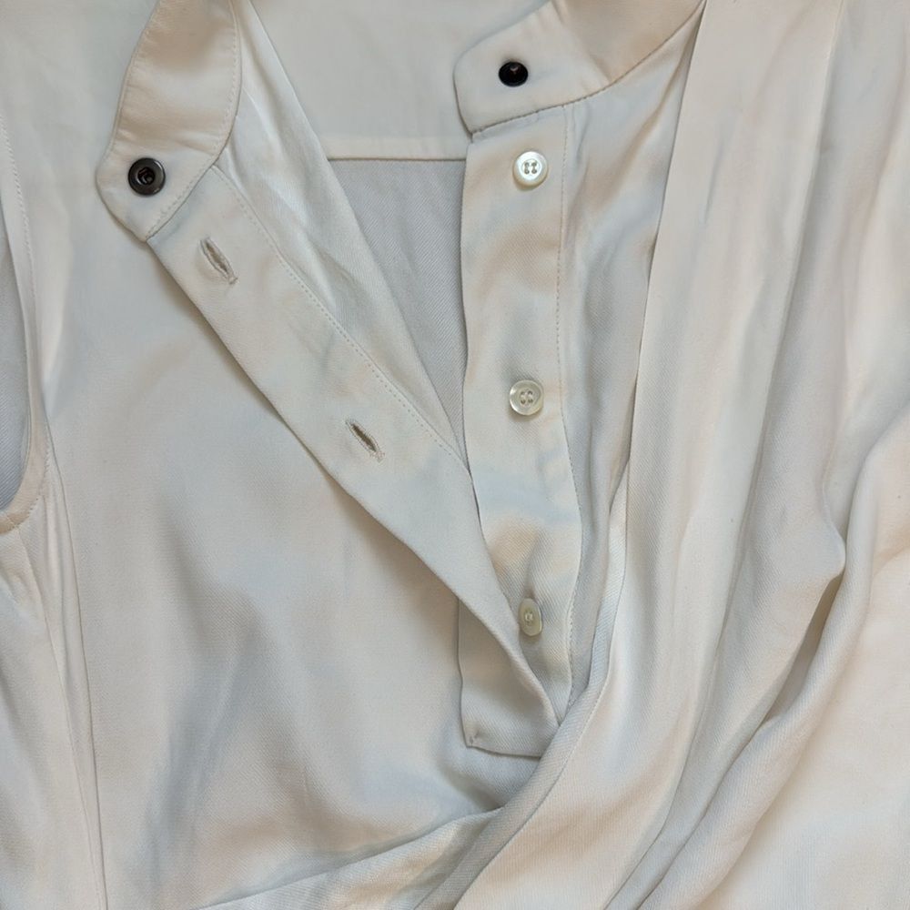 Sportmax Sportsmax Sleeveless Deconstructed Drape Blouse Cream Small Size S / US 4 / IT 40 - 2 Thumbnail