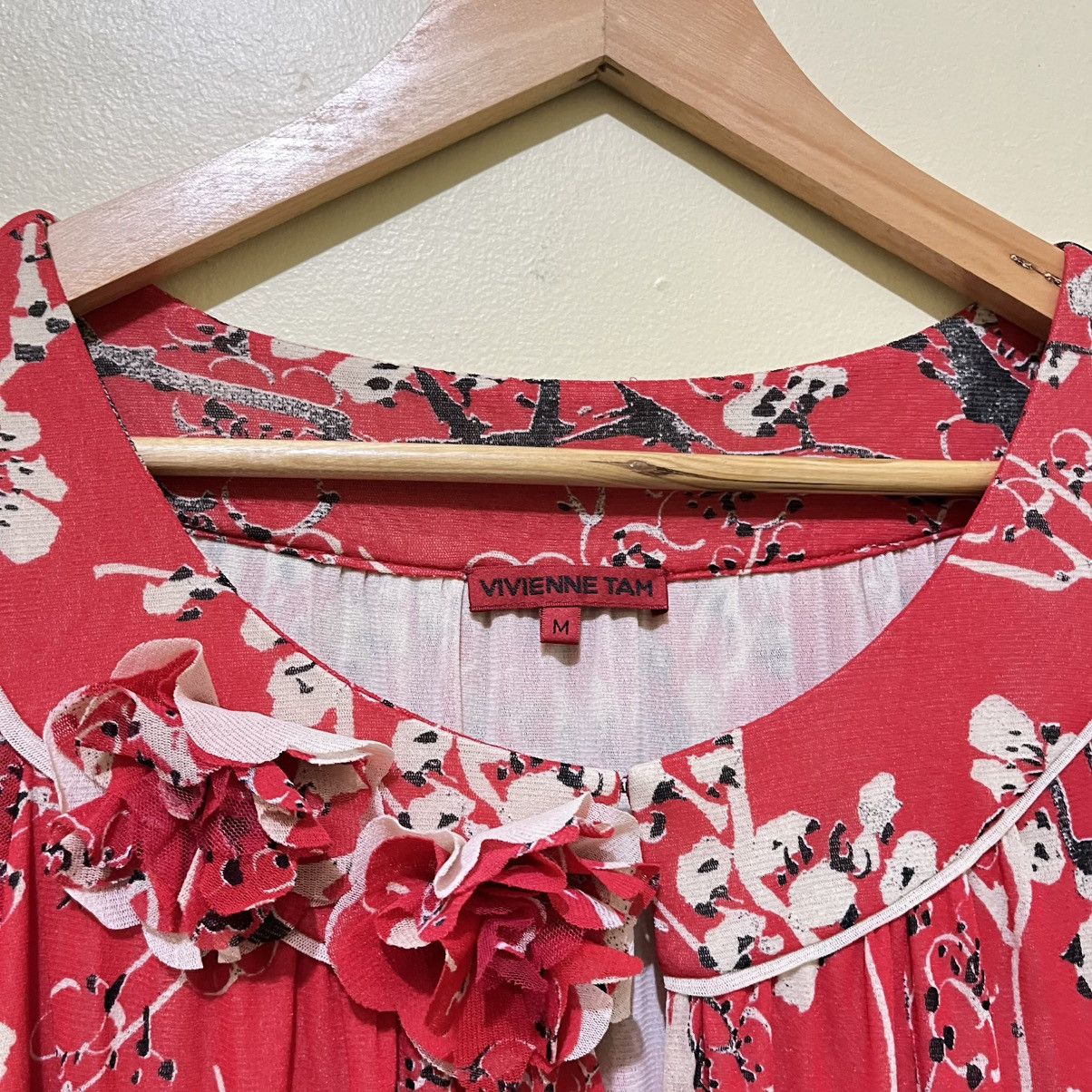 Vivienne Tam VIVIENNE TAM - PLUM FLORAL MESH DRESS Size M / US 6-8 / IT 42-44 - 4 Thumbnail