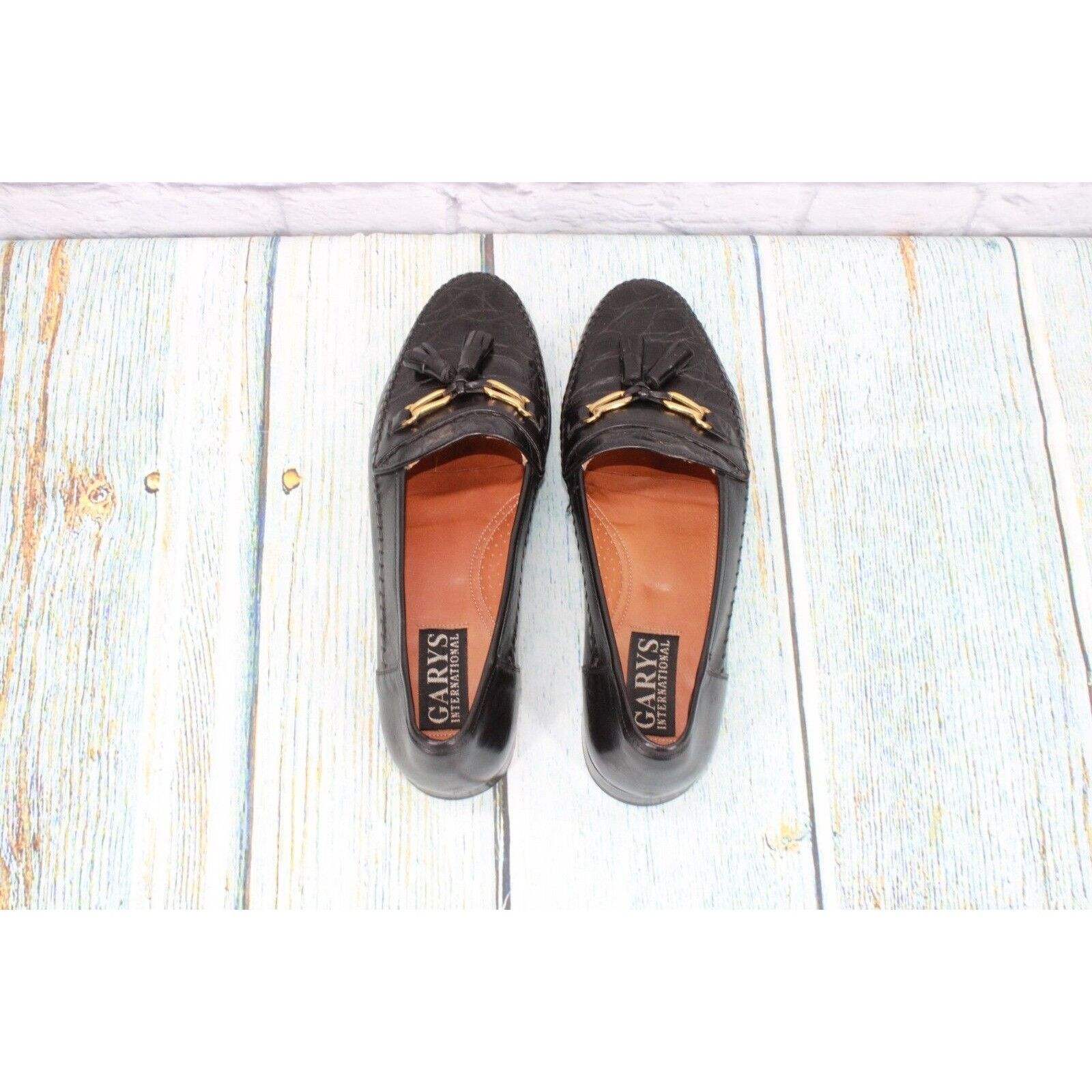 Leather Garys International Womens Tassel Slip On Dress Shoes Size US 9.5 / IT 39.5 - 7 Thumbnail