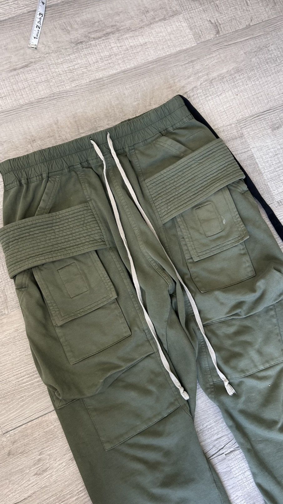 Rick Owens Rick owens green creatch cargo sweatpants Size US 29 - 2 Thumbnail