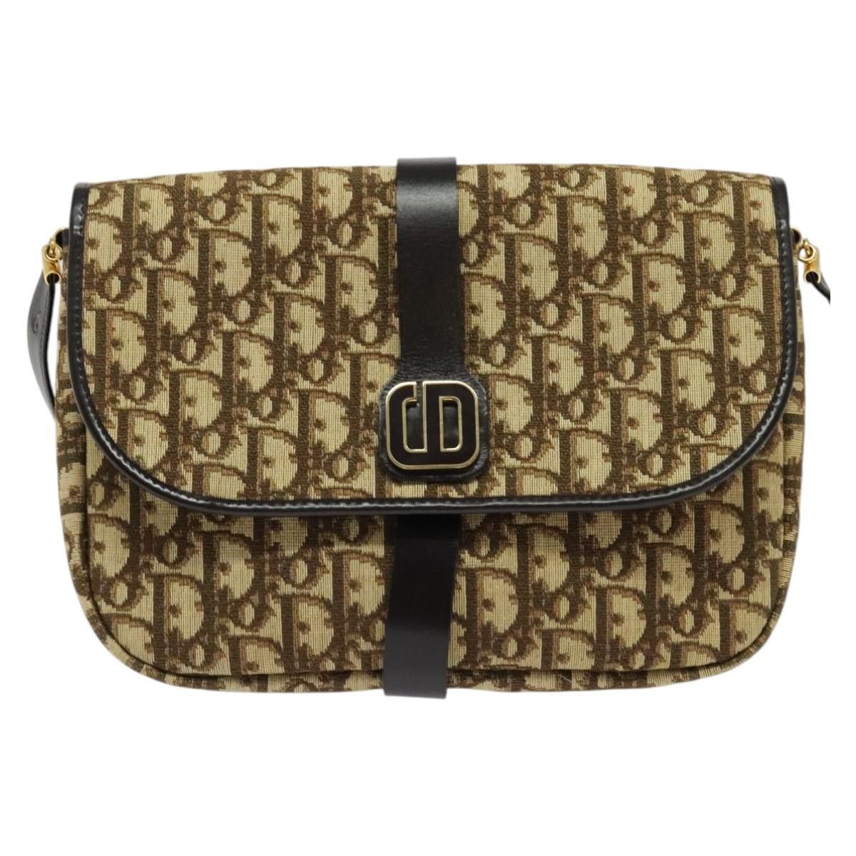Dior DIOR Trotter Canvas Shoulder Bag Brown Gold Size ONE SIZE - 2 Thumbnail