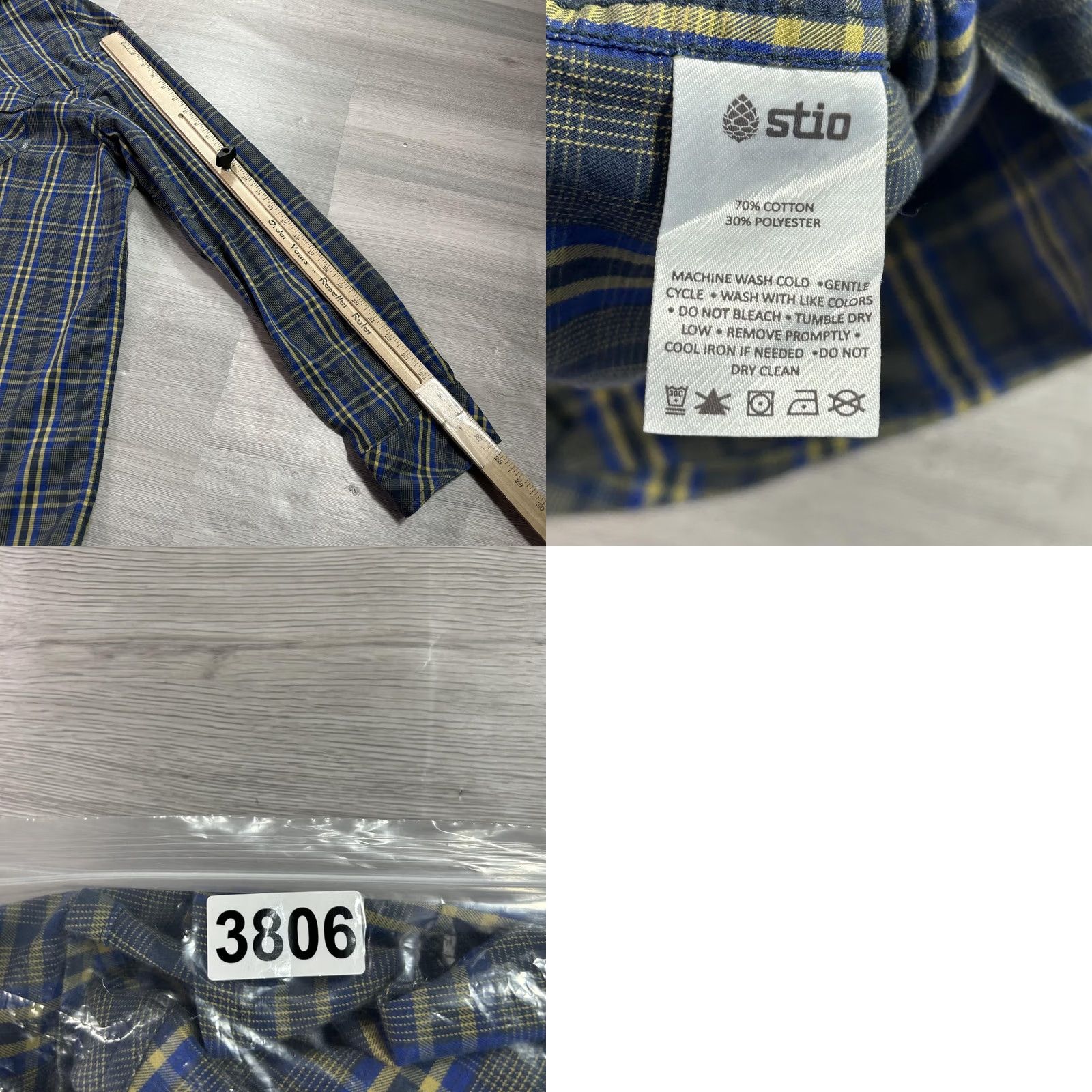 Vintage Stio Shirt Mens 2XL Blue Plaid Long Sleeve Western Snap Button Up Outdoor Size US XXL / EU 58 / 5 - 8 Thumbnail