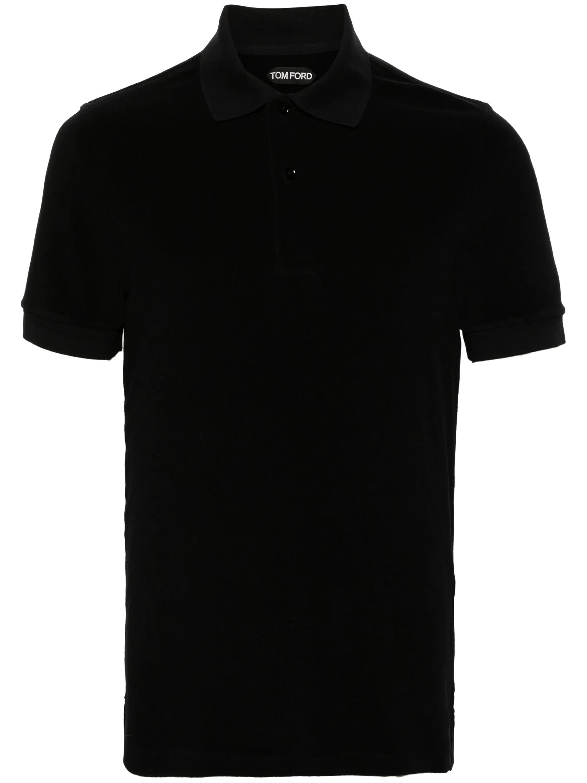 Tom Ford o1s22i1n0125 Cotton Solid Polo Shirt in Black Size US M / EU 48-50 / 2 - 1 Thumbnail