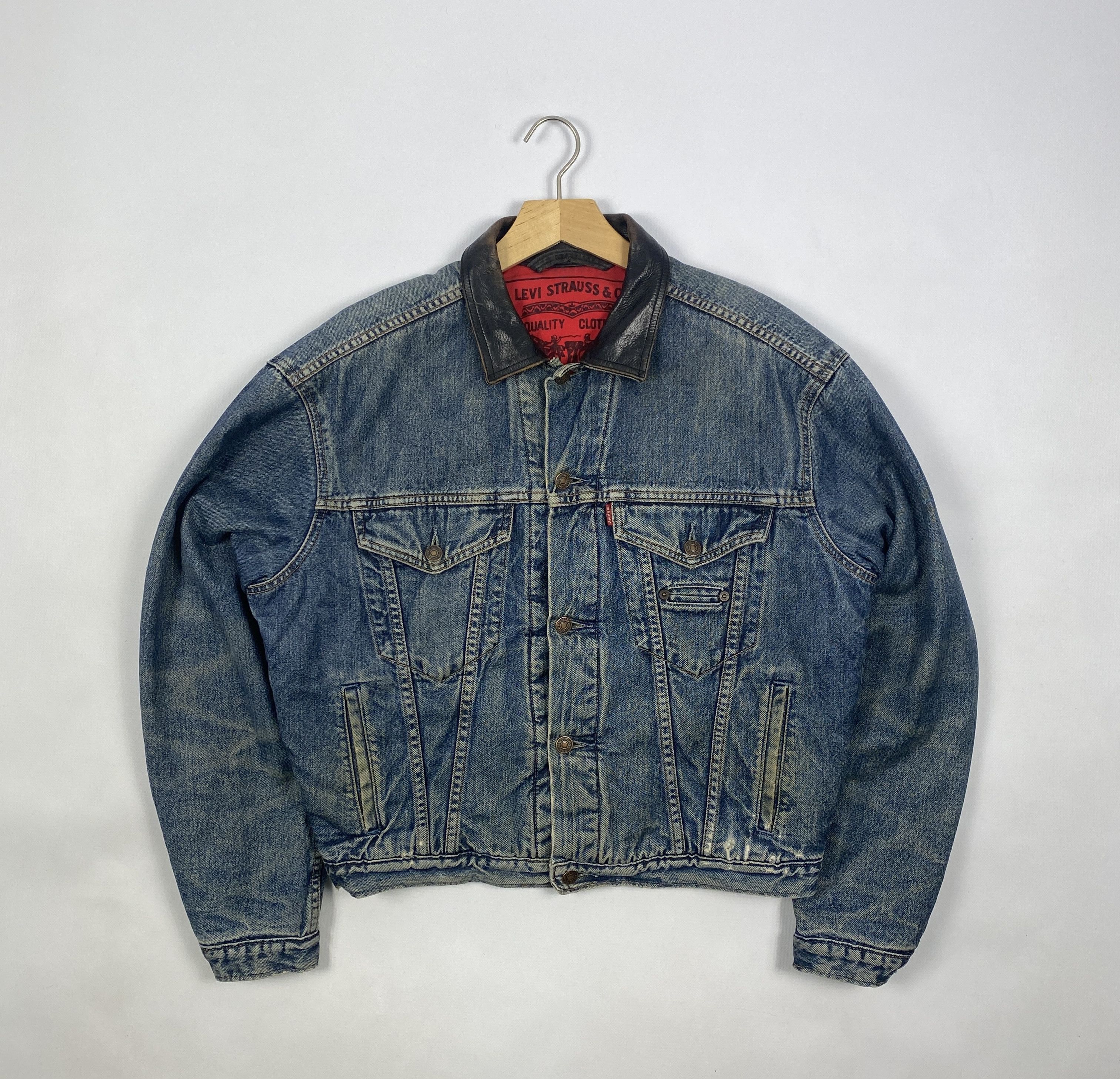 image of 1989 Levis Distressed Warn Blue Denim Jacket Size L, Men's