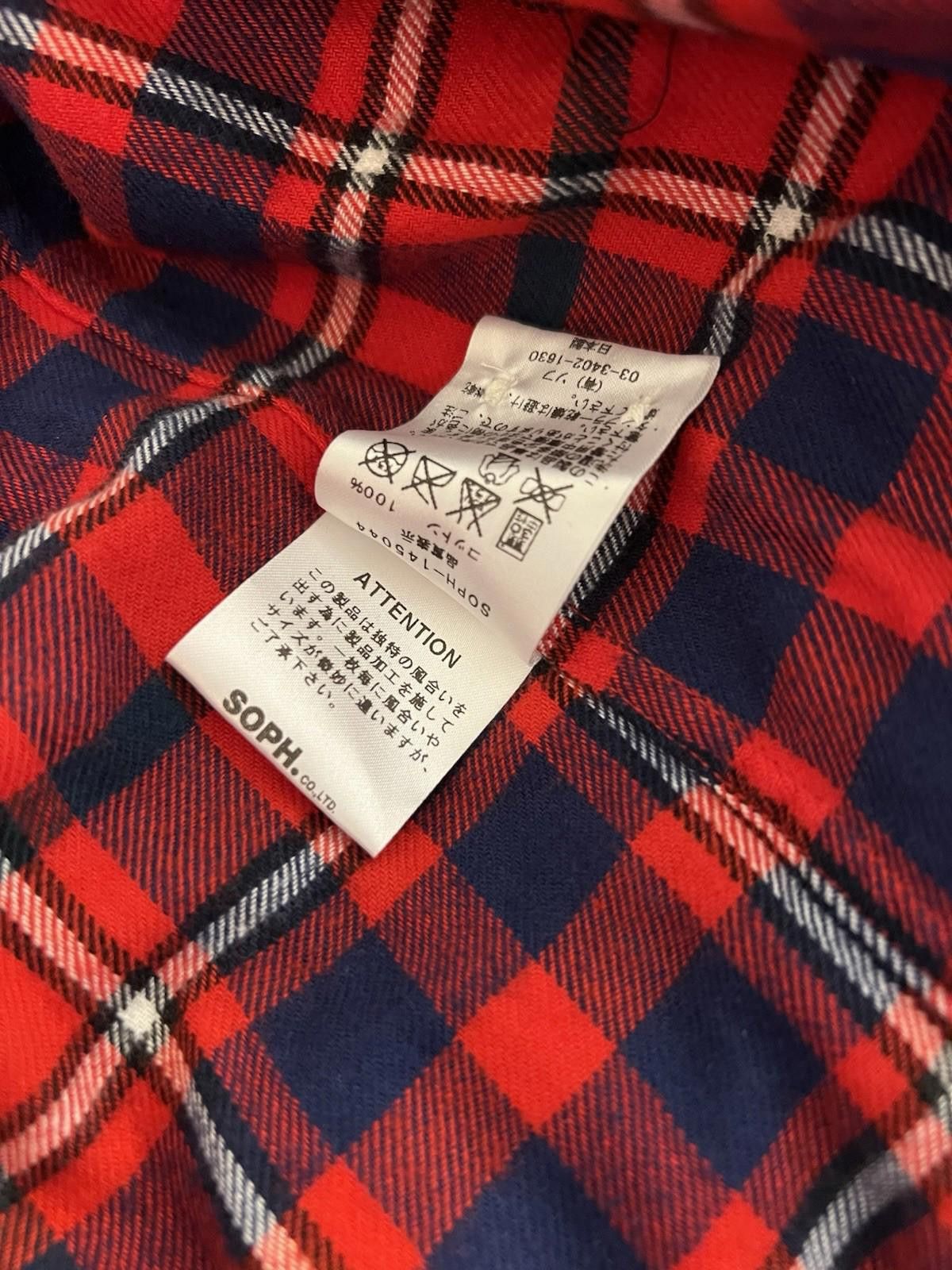 Sophnet. SOPHNET. Flannel Check Star Print Shirt Red Large Size US L / EU 52-54 / 3 - 8 Thumbnail