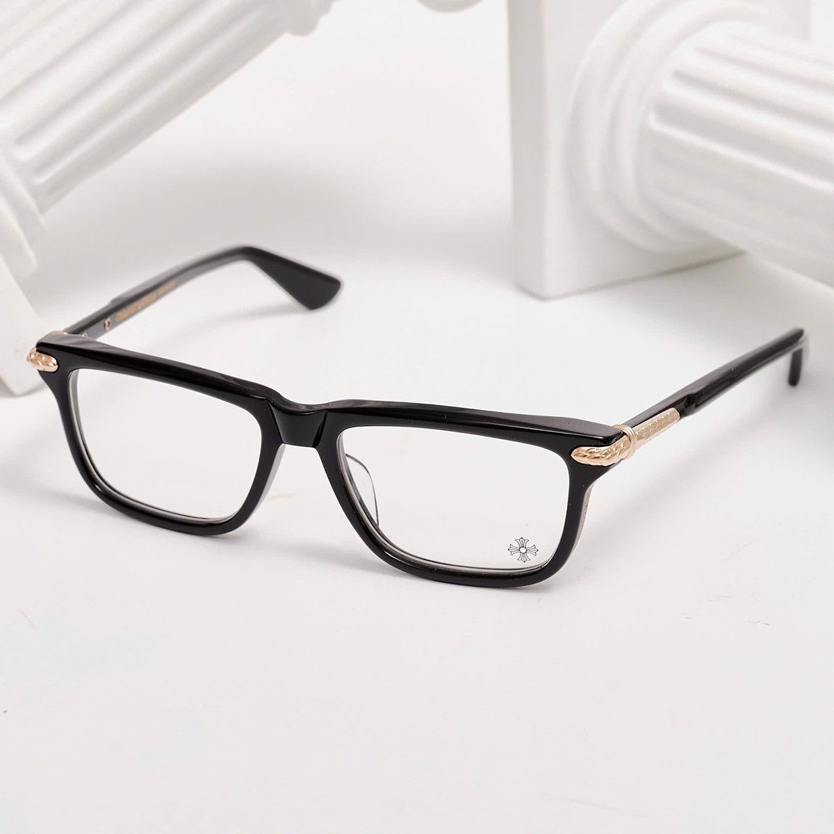 Chrome Hearts CHROME HEARTS LITTLE DINGER BLACK/18KGP GLASSES Size ONE SIZE - 2 Thumbnail
