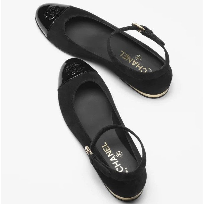 Chanel 24K Patent CC Mary Jane Ankle Strap Ballerina Ballet Flat 40 Size US 10 / IT 40 - 5 Thumbnail
