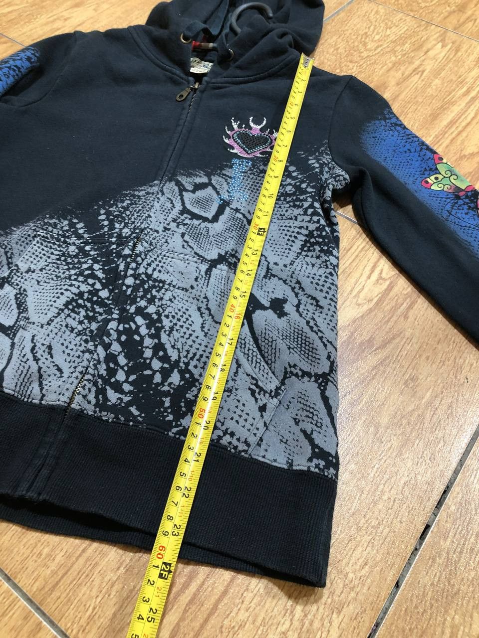 Ed Hardy Ed Hardy Full Zip Hoodie Heart Tattoo Graphic Hooded Size S / US 4 / IT 40 - 6 Thumbnail