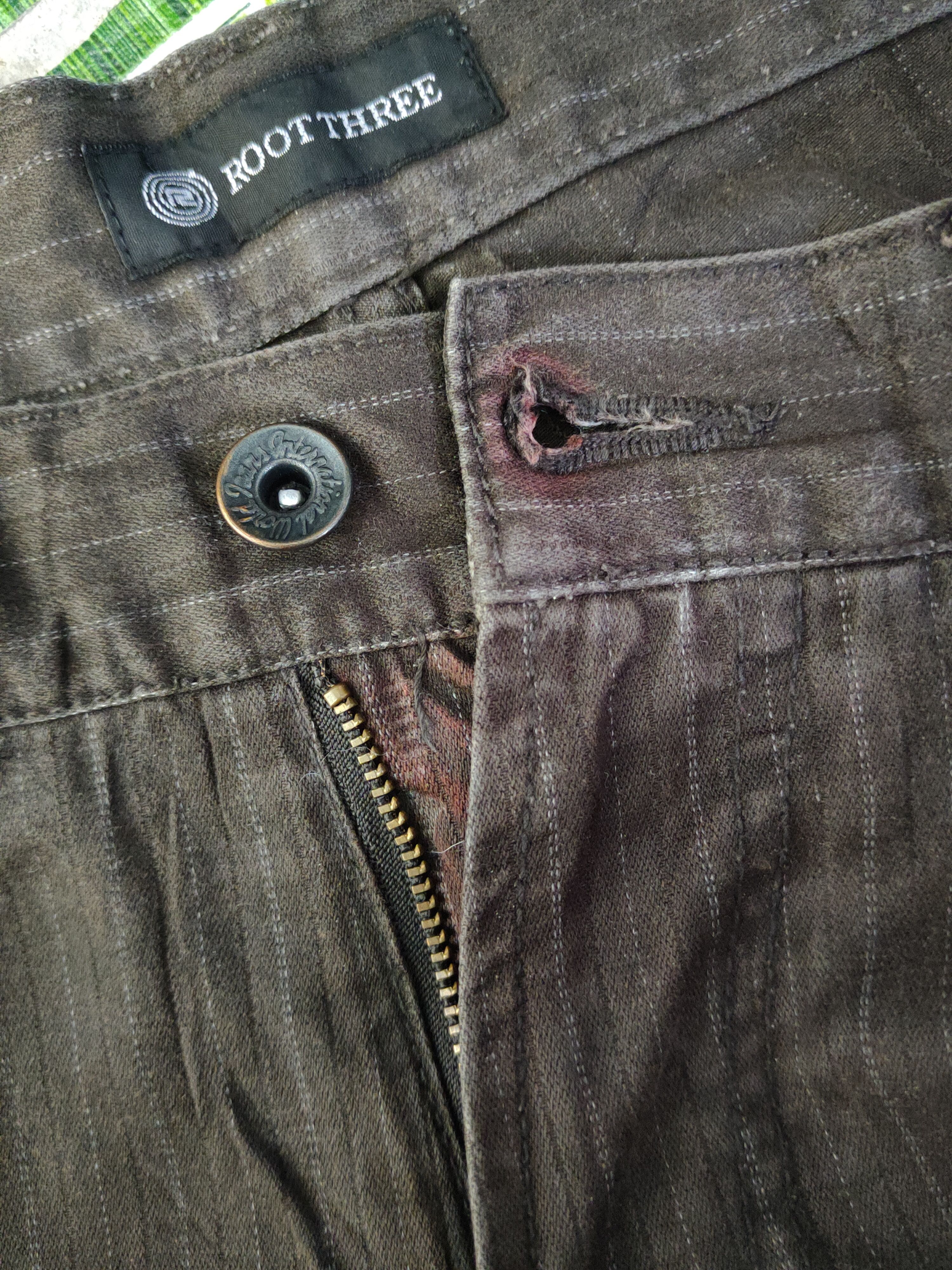 Japanese Brand Root Three Dark Brown Faded Multipocket Casual Pants #S2517 Size US 31 - 12 Thumbnail