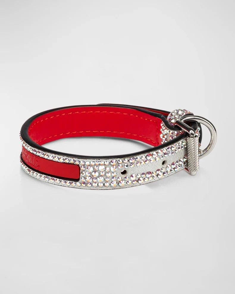 Christian Louboutin o1s1wg110225 Size: OS/Strass Small Loubicollar in Silver Size ONE SIZE - 2 Thumbnail