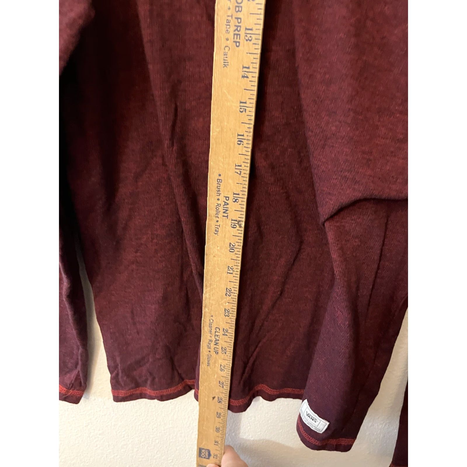 Vans Vans Off the Wall Hoodie Mens XL Burgundy Cotton Pullover Knitt Logo Pockets Skater Casual Vintage No Size US XL / EU 56 / 4 - 5 Thumbnail